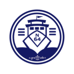 Boat Badge Navy On White With Gratitude